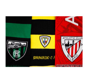 Bufandas del Sestao River, del C. F. Barakaldo y del Athletic de Bilbao